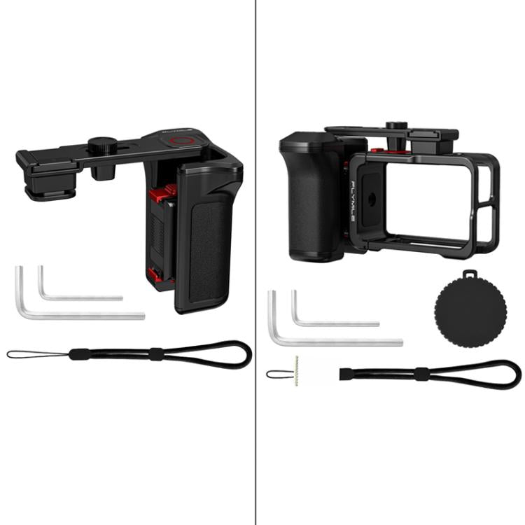 Adattatore Flymile esteso per DJI Osmo Action 4 / 3 / 5 Pro - Gabbia per conigli, Handle, Set Plastic Version