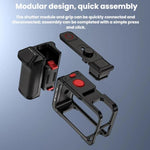 Adattatore Flymile esteso per DJI Osmo Action 4 / 3 / 5 Pro - Gabbia per conigli, Handle, Set Plastic Version
