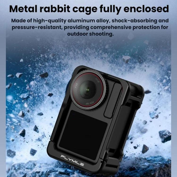 Adattatore Flymile esteso per DJI Osmo Action 4 / 3 / 5 Pro - Gabbia per conigli, Handle, Set Plastic Version