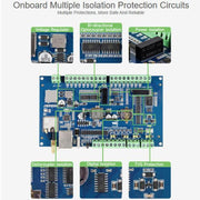 Scheda di controllo con 8 canali di ingresso e uscita digitali, processore dual-core Xtensa LX7 a 32 bit integrato., Waveshare ESP32-S3-POE-ETH-8DI-8DO