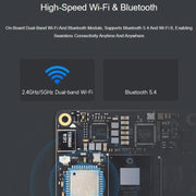 Modulo X5 AI con potenza di calcolo di 10 TOPS, CPU octa-core Cortex A55 integrata con memoria RAM wireless EMMC., Waveshare RDK X5 MD 104032