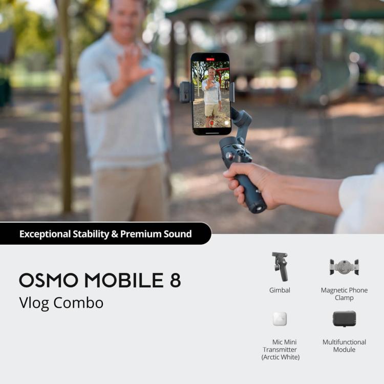 Osmo Mobile 8 Vlog Combo con microfono e mini trasmettitore