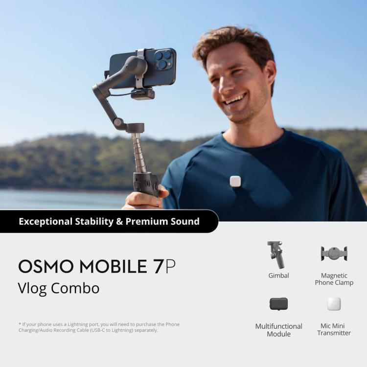 Osmo Mobile 7P Vlog Combo con microfono e trasmettitore