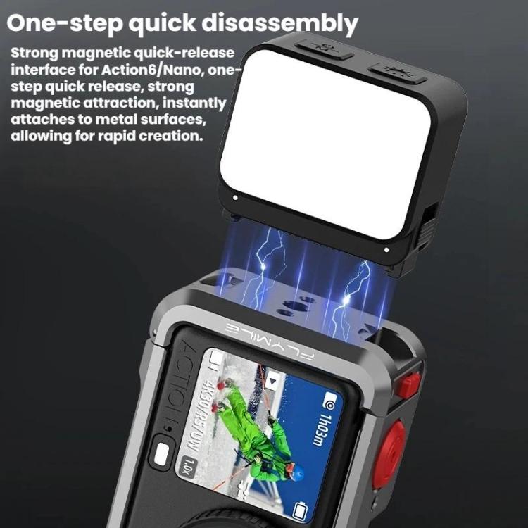 Per DJI Osmo Action 6 / Osmo Nano Flymile Luce magnetica per selfie, For DJI Osmo Aciton 6 / Osmo Nano
