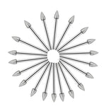 Testina di levigatura diamantata a punta 120 mesh, asta di levigatura fine diamantata, testine di levigatura per incisione su giada, 20pcs Pointed
