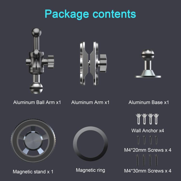 Supporto per telefono da parete in metallo per console centrale auto, Magnetic Head