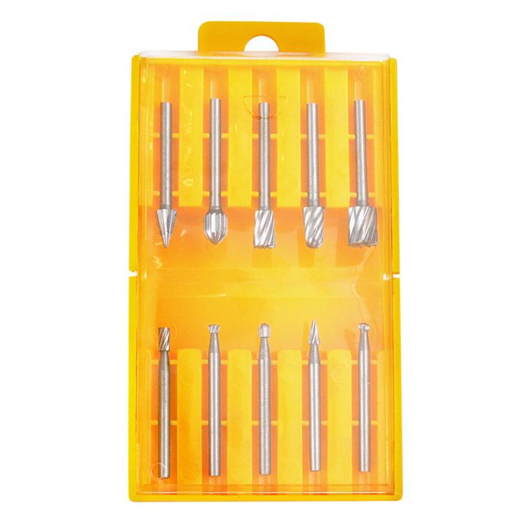10 pezzi/scatola Lima rotante HSS Utensili per la lavorazione del legno Lima per intaglio di radici, 10pcs /Box Rotary File