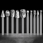10 pezzi/scatola Lima rotante HSS Utensili per la lavorazione del legno Lima per intaglio di radici, 10pcs /Box Rotary File