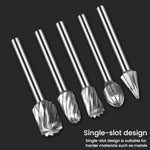 10 pezzi/scatola Lima rotante HSS Utensili per la lavorazione del legno Lima per intaglio di radici, 10pcs /Box Rotary File
