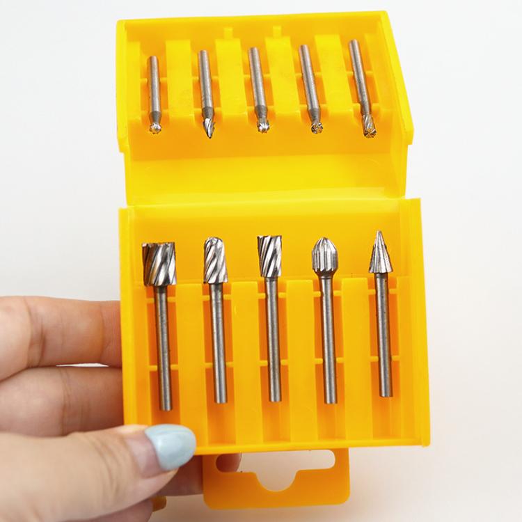 10 pezzi/scatola Lima rotante HSS Utensili per la lavorazione del legno Lima per intaglio di radici, 10pcs /Box Rotary File