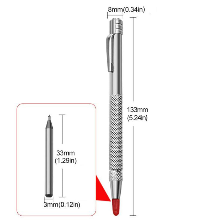 Penna per graffiare in acciaio al tungsteno con forte magnetismo, penna a punta di diamante, pennarello in vetro.