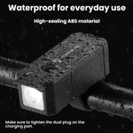 Faro anteriore per bicicletta JOHORSE ricaricabile tramite USB per illuminazione ciclistica, CB-18055, CB-18055 + Horn