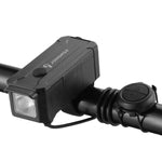 Faro anteriore per bicicletta JOHORSE ricaricabile tramite USB per illuminazione ciclistica, CB-18055, CB-18055 + Horn