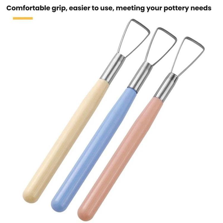 3 pezzi di strumenti per modellare la ceramica a mano, in plastica, per argilla, per goffratura., 3pcs Sculpting Tools