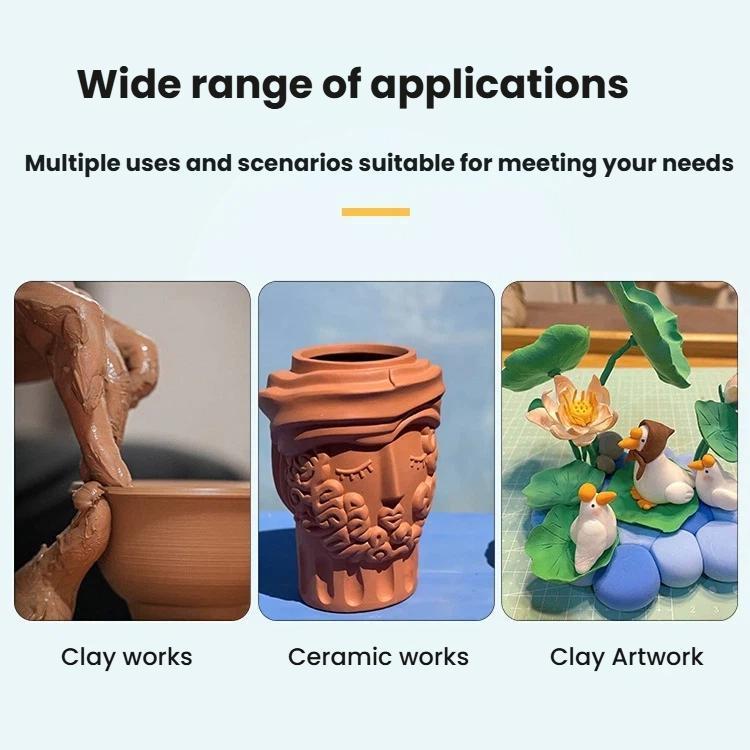 3 pezzi di strumenti per modellare la ceramica a mano, in plastica, per argilla, per goffratura., 3pcs Sculpting Tools