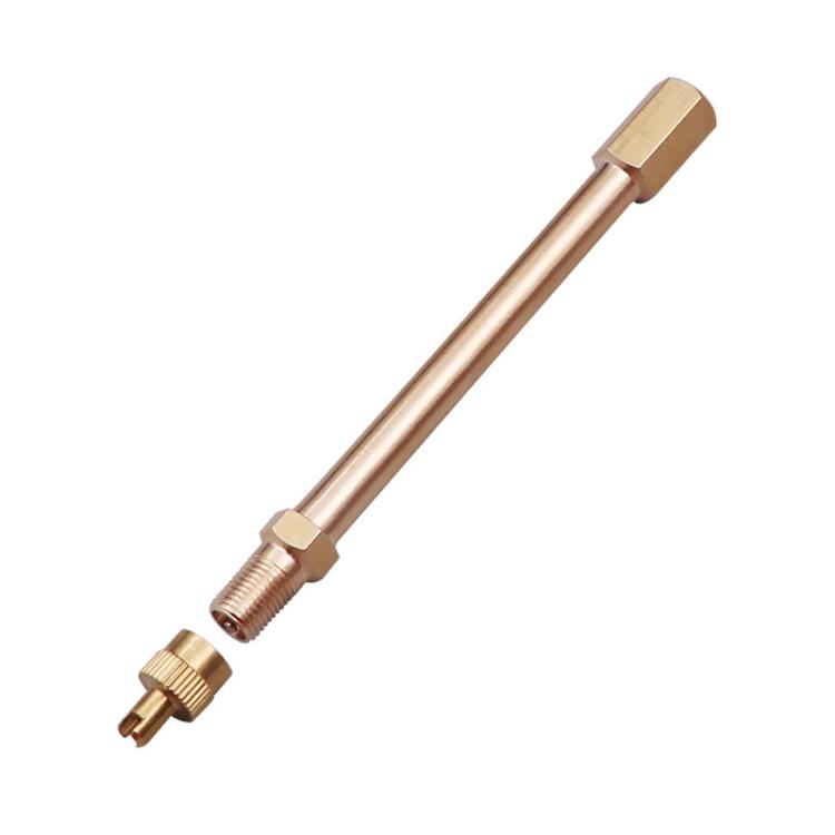 Prolunga per valvola per monopattino e bicicletta senza pedali, ugello di gonfiaggio in rame puro per pneumatici tubeless., 10.87cm