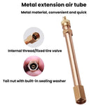 Prolunga per valvola per monopattino e bicicletta senza pedali, ugello di gonfiaggio in rame puro per pneumatici tubeless., 10.87cm