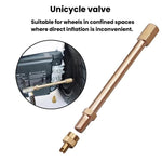 Prolunga per valvola per monopattino e bicicletta senza pedali, ugello di gonfiaggio in rame puro per pneumatici tubeless., 10.87cm