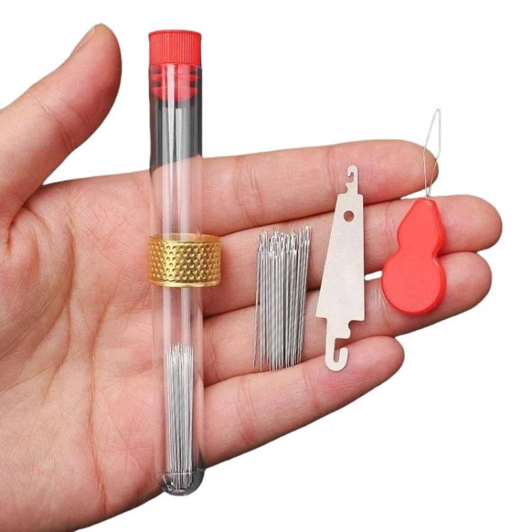 Set di aghi da cucito a foro largo per uso domestico, 25pcs /Set 3.2cm, 25pcs /Set 4.0cm, 25pcs /Set 5.0cm, 25pcs /Set 6.6cm, 60pcs /Set 6.7/5.4/5/4.8/4cm