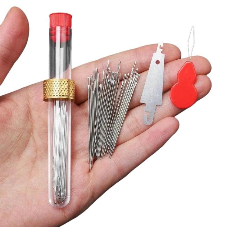 Set di aghi da cucito a foro largo per uso domestico, 25pcs /Set 3.2cm, 25pcs /Set 4.0cm, 25pcs /Set 5.0cm, 25pcs /Set 6.6cm, 60pcs /Set 6.7/5.4/5/4.8/4cm