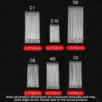 Set di aghi da cucito a foro largo per uso domestico, 25pcs /Set 3.2cm, 25pcs /Set 4.0cm, 25pcs /Set 5.0cm, 25pcs /Set 6.6cm, 60pcs /Set 6.7/5.4/5/4.8/4cm