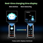 Caricabatterie da 240 W con display dinamico e finitura in nitruro di gallio, dotato di 4 porte Type-C e 2 porte USB., AU Plug, US Plug, EU Plug, UK Plug
