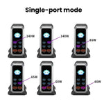 Caricabatterie da 240 W con display dinamico e finitura in nitruro di gallio, dotato di 4 porte Type-C e 2 porte USB., AU Plug, US Plug, EU Plug, UK Plug