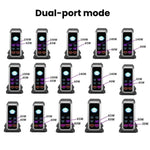 Caricabatterie da 240 W con display dinamico e finitura in nitruro di gallio, dotato di 4 porte Type-C e 2 porte USB., AU Plug, US Plug, EU Plug, UK Plug