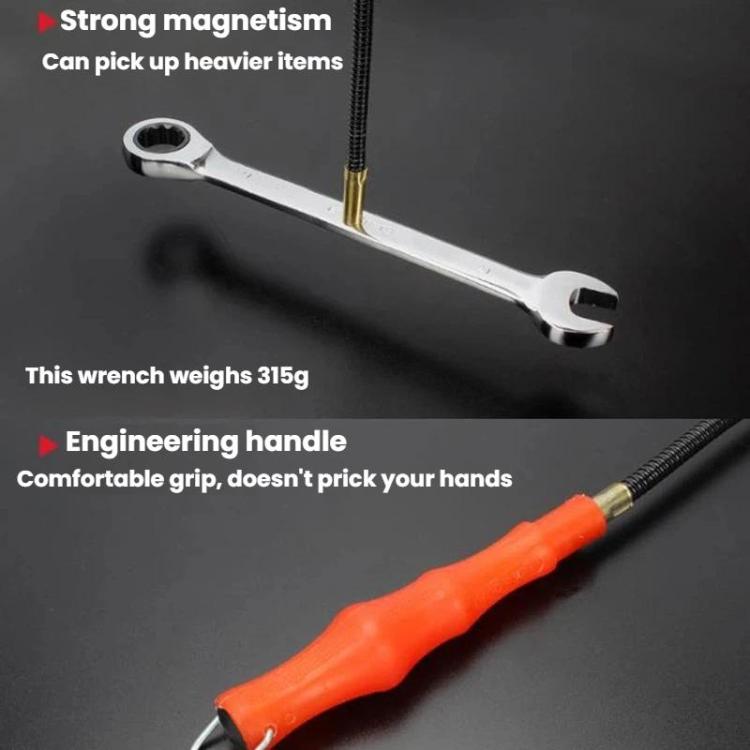 5 set di asta magnetica per recupero viti per tubo flessibile con testa curva, Bent-Head Flexible Hose