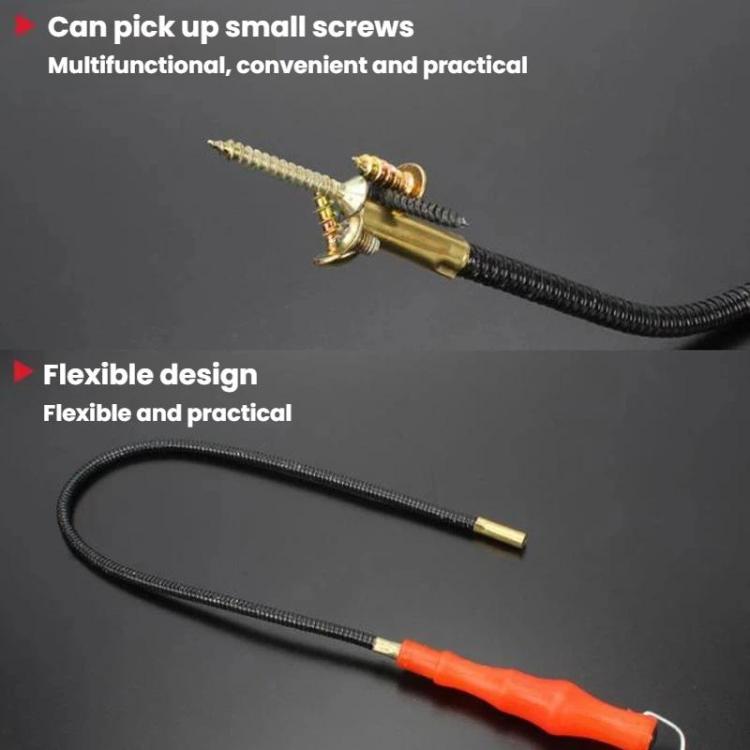 5 set di asta magnetica per recupero viti per tubo flessibile con testa curva, Bent-Head Flexible Hose