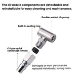 Ugello per gonfiaggio pneumatici auto, ugello per aria compressa per pneumatici, Double Head, Single Head