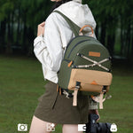 Borsa a tracolla casual Cwatcun D249 per fotocamera DSLR, decompressa e ad accesso rapido., Small Army Green, Medium Army Green