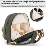 Borsa a tracolla casual Cwatcun D249 per fotocamera DSLR, decompressa e ad accesso rapido., Small Army Green, Medium Army Green