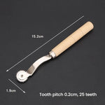 Ruota per marcatura della pelle, strumento per la creazione di modelli di sartoria, rullo, Standard SKC Wooden Handle, Standard Steel Tooth Handle, Plastic Steel Tooth Handle, Wooden Steel Tooth Handle