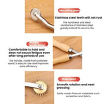 Ruota per marcatura della pelle, strumento per la creazione di modelli di sartoria, rullo, Standard SKC Wooden Handle, Standard Steel Tooth Handle, Plastic Steel Tooth Handle, Wooden Steel Tooth Handle