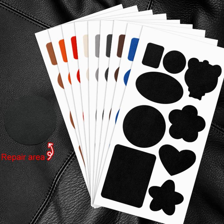 10 set di toppe di riparazione in pelle per divani, sedie e sedili auto, Style A White, Style A Black, Style A Orange, Style A Blue, Style A Light Brown, Style B White, Style B Black, Style B Orange, Style B Blue, Style B Light Brown