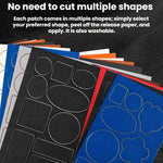 10 set di toppe di riparazione in pelle per divani, sedie e sedili auto, Style A White, Style A Black, Style A Orange, Style A Blue, Style A Light Brown, Style B White, Style B Black, Style B Orange, Style B Blue, Style B Light Brown