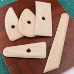 Ceramica, argilla, intaglio, arte, ceramica morbida, utensili in legno, coltello scheletro in legno fatto a mano, 5pcs /Pack Wooden Tools
