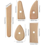 Ceramica, argilla, intaglio, arte, ceramica morbida, utensili in legno, coltello scheletro in legno fatto a mano, 5pcs /Pack Wooden Tools