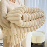Coperta multifunzionale in peluche a forma di coniglio per divano/auto, 70x100cm, 100x150cm, 120x200cm, 150x200cm, 180x200cm, 200x230cm