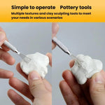 3 pezzi di strumenti per modellare e scolpire l'argilla morbida, pennello per texture di argilla, ausili per il fai da te, 3pcs Texture Brush
