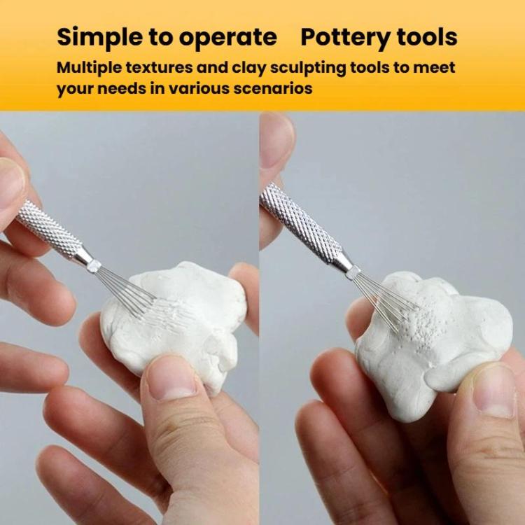 3 pezzi di strumenti per modellare e scolpire l'argilla morbida, pennello per texture di argilla, ausili per il fai da te, 3pcs Texture Brush