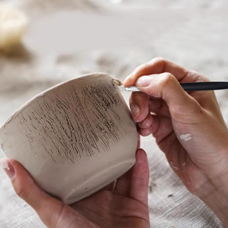 3 pezzi di strumenti per modellare e scolpire l'argilla morbida, pennello per texture di argilla, ausili per il fai da te, 3pcs Texture Brush