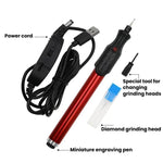 Penna smerigliatrice elettrica a penna in lega di alluminio con velocità regolabile tramite USB, 5V, per incisione e intaglio del metallo, strumento fai-da-te