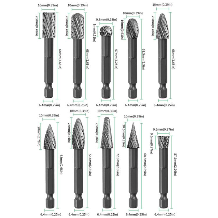Lima rotante a doppia scanalatura in acciaio legato per lavorazione del legno, intaglio, alesatura e scanalatura, testa di rettifica, AXE1020, DX1009, EX1016, FX1020, GC1020, HX1025, LX1025, MX1020, NX1010, CX1020
