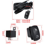 Kit di cablaggio per interruttore indicatori di direzione UTV con relè automobilistico impermeabile da 12 V, Headlight Model With Rock Light Wiring Harness, Bar Light Model With Flagpole Light Wiring Harness                                             ...