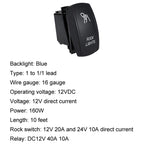 Kit di cablaggio per interruttore indicatori di direzione UTV con relè automobilistico impermeabile da 12 V, Headlight Model With Rock Light Wiring Harness, Bar Light Model With Flagpole Light Wiring Harness                                             ...