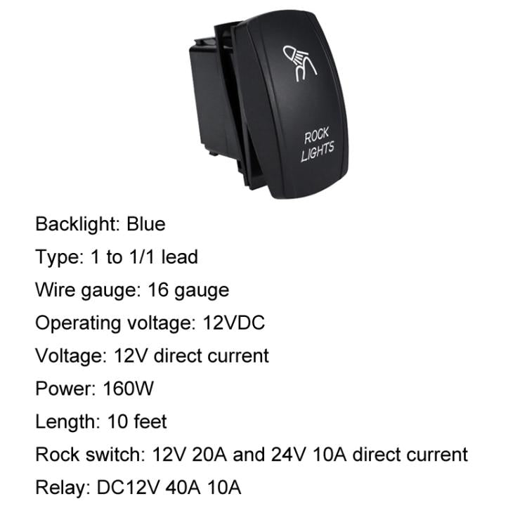 Kit di cablaggio per interruttore indicatori di direzione UTV con relè automobilistico impermeabile da 12 V, Headlight Model With Rock Light Wiring Harness, Bar Light Model With Flagpole Light Wiring Harness                                             ...
