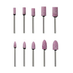 Set da 10 pezzi di testine abrasive con gambo da 3 mm in selce per levigatura e lucidatura., 10pcs /Set Pink, 10pcs /Set Blue