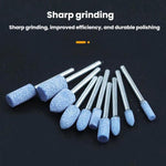 Set da 10 pezzi di testine abrasive con gambo da 3 mm in selce per levigatura e lucidatura., 10pcs /Set Pink, 10pcs /Set Blue
